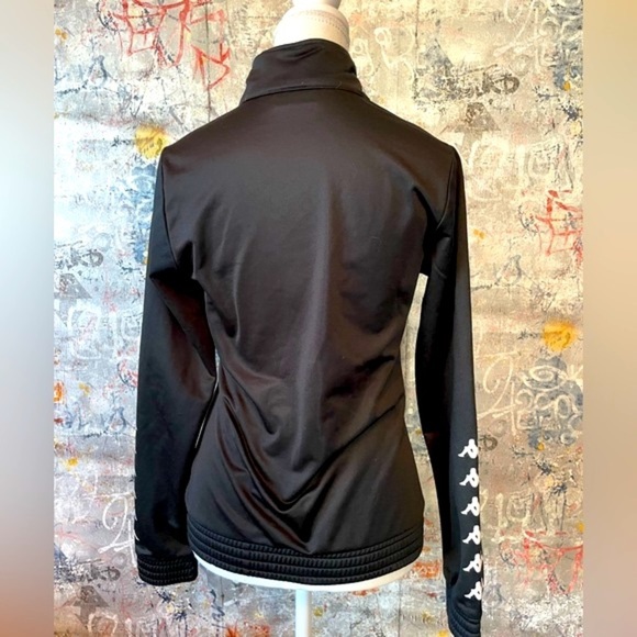 KAPPA Zip Up Black Jacket Size Small - Picture 3 of 10